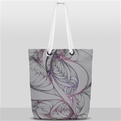 Abstract Background Watercolor Full Print Rope Handle Tote (small)