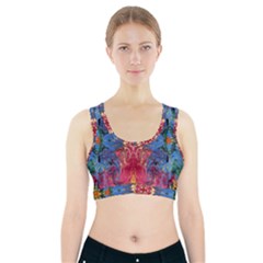 Firey Repeats I Sports Bra With Pocket by kaleidomarblingart
