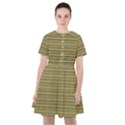 Golden Striped Decorative Pattern Sailor Dress View1