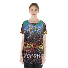 Colorful Verona Olive Tree Skirt Hem Sports Top