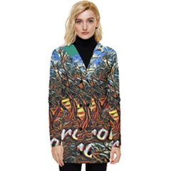 Colorful Verona Olive Tree Button Up Hooded Coat  by ConteMonfrey