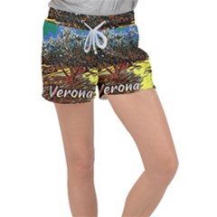 Colorful Verona Olive Tree Velour Lounge Shorts by ConteMonfrey