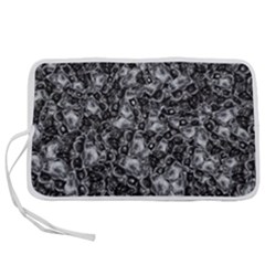 Creepy Head Mask Motif Random Pattern Pen Storage Case (l) by dflcprintsclothing