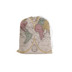 Mapa Mundi 1775 Drawstring Pouch (medium) by ConteMonfrey