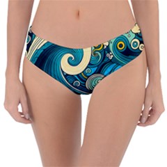 Waves Wave Ocean Sea Abstract Whimsical Reversible Classic Bikini Bottoms