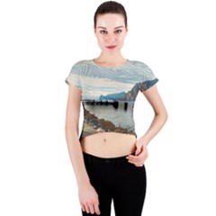 Ducks On Gardasee Crew Neck Crop Top by ConteMonfrey