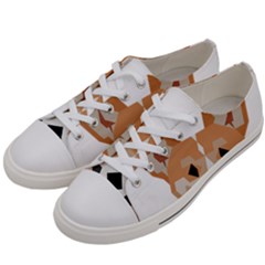 Cardigan Corgi Face Men s Low Top Canvas Sneakers