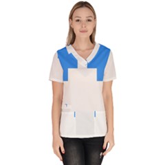 Akershus Flag Women s V-neck Scrub Top