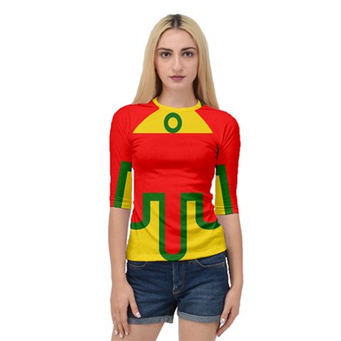 Auvergne Flag Quarter Sleeve Raglan Tee by tony4urban