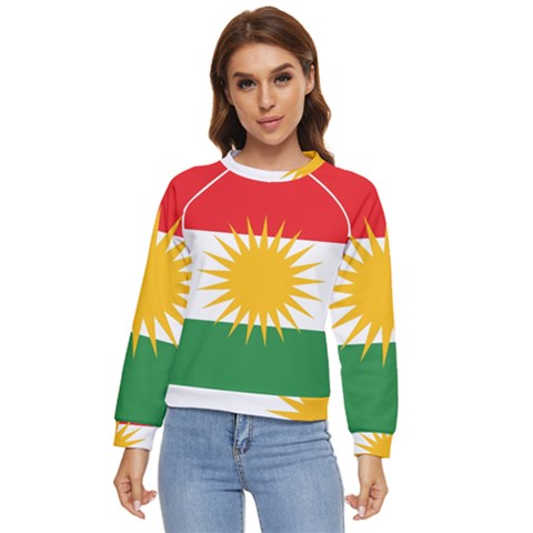 Kurdistan Flag Women s Long Sleeve Raglan Tee by tony4urban