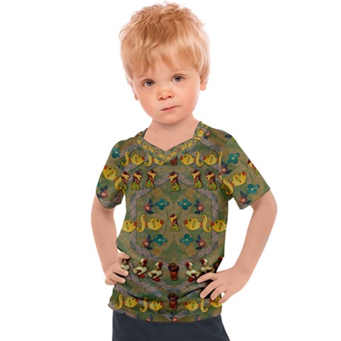 Fishes Admires All Freedom In The World And Feelings Of Security Kids  Sports Tee by pepitasart