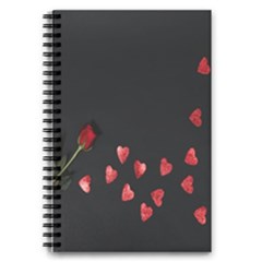 Valentine Day Heart Flower 5 5  X 8 5  Notebook by artworkshop