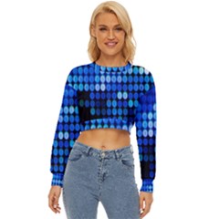 Pattern Blue Logo Lightweight Long Sleeve Sweatshirt by artworkshop