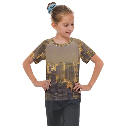 Buenos Aires City Aerial View002 Kids  Mesh Piece Tee by dflcprintsclothing