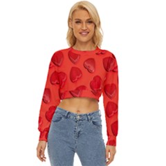 Valentine Day Heart Pattern  Lightweight Long Sleeve Sweatshirt by artworkshop