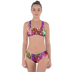 Rainbow Spectrum Bubbles Criss Cross Bikini Set by artworkshop