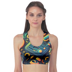 Abstract Pattern Background Sports Bra