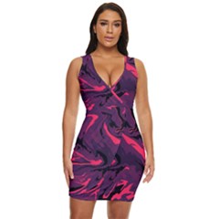Abstract Pattern Texture Art Draped Bodycon Dress by Ravend