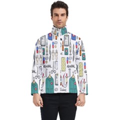 Medical Biology Detail Medicine Psychedelic Science Abstract Abstraction Chemistry Genetics Art Patt Men s Bomber Jacket