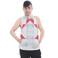 Abstract Pattern T- Shirt Hourglass Pattern  Urban Tones Abstract  Blue And Red  Soft Furnishings 4 Men s Sleeveless Hoodie by maxcute