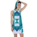 Abstract Pattern T- Shirt Hourglass Pattern Racer Back Hoodie Dress View1