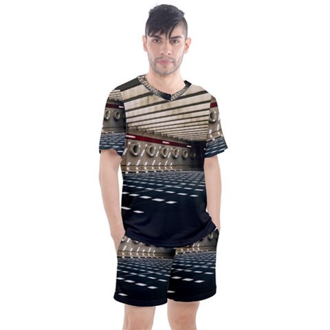 Dark Tunnels Within A Tunnel Men s Mesh Tee And Shorts Set by artworkshop