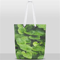Layered Plant Leaves Iphone Wallpaper Full Print Rope Handle Tote (small) by artworkshop