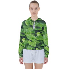 Layered Plant Leaves Iphone Wallpaper Women s Tie Up Sweat by artworkshop