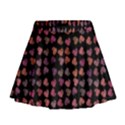 Mixed Colors Flowers Motif Pattern Mini Flare Skirt View1