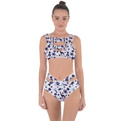 Cute Safari Animals Blue Giraffe Bandaged Up Bikini Set  by Stikle