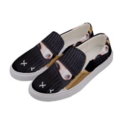 Ski Mask  Women s Canvas Slip Ons by Holyville