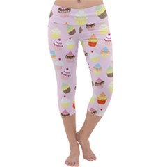 Cupcakes! Capri Yoga Leggings by fructosebat
