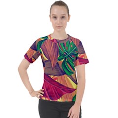 Monstera Tropical Design Beach Women s Sport Raglan Tee