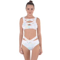 Abstract T- Shirt Abstract Cactus T- Shirt Bandaged Up Bikini Set 