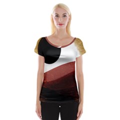 Abstract T- Shirt Fire Desert T- Shirt Cap Sleeve Top by maxcute