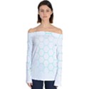 Abstract T- Shirt Honeycomb Pattern 4 Off Shoulder Long Sleeve Top View1