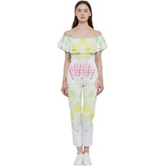 Aromatherapy T- Shirt Aromatherapy T- Shirt Off Shoulder Ruffle Top Jumpsuit by maxcute