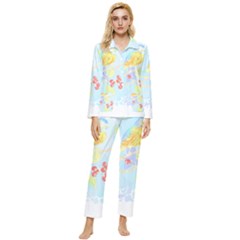 Birds Illustration T- Shirtbird T- Shirt (6) Womens  Long Sleeve Velvet Pocket Pajamas Set by maxcute