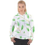 Boho Leaf Pattern T- Shirt Boho Leaf Pattern8 Women s Overhead Hoodie