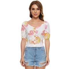 Botanical T- Shirt Botanical Magnificent Trumpet T- Shirt Button Up Blouse