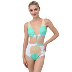 Circle T- Shirt Geo Metric Hues T- Shirt Tied Up Two Piece Swimsuit