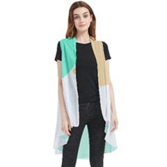 Circle T- Shirt Geo Metric Hues T- Shirt Sleeveless Chiffon Waistcoat Shirt