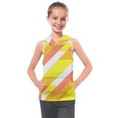 Geometric Abstract Art T- Shirt Sunrise Pattern Kids  Sleeveless Hoodie by maxcute