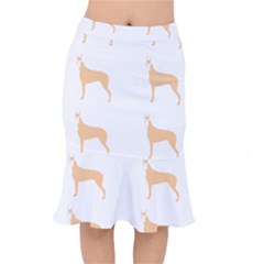 Great Dane T- Shirt Great Dane Dog - Brown - Pattern T- Shirt Short Mermaid Skirt by maxcute