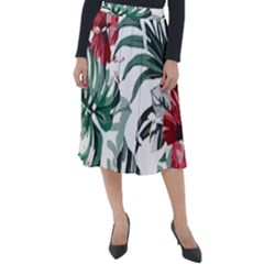Hawaii T- Shirt Hawaii Flaw Pattern T- Shirt Classic Velour Midi Skirt  by maxcute