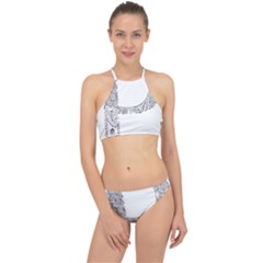 Henna Alphabet T- Shirt Henna Alphabet P Racer Front Bikini Set