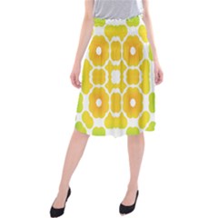 Yellow Seamless Pattern Midi Beach Skirt