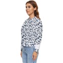 Nature Pattern T- Shirt Minimalist Leaf Line Art Illustration As A Seamless Surface Pattern Design ( Women s Long Sleeve Raglan Tee View2