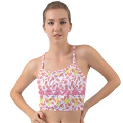 Nature Pattern T- Shirt Minimalist Leaf Line Art Illustration As A Seamless Surface Pattern Design T Mini Tank Bikini Top