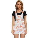 Pattern T- Shirt Hand Drawn Exotic Big Cat Cheetahs, Stretching, Running, Sitting And Walking On Abs Short Overalls View1
